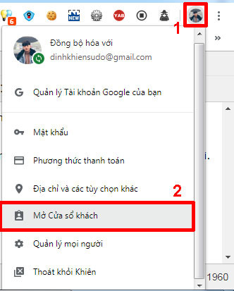 Đăng ký tài khoản gmail không cần số điện thoại bằng cách mở cửa sổ khách