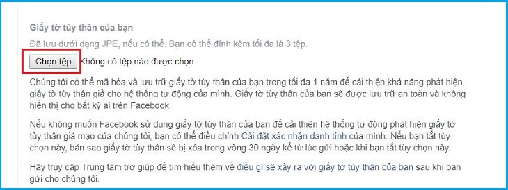 Tải ảnh chụp chứng minh nhân dân lên