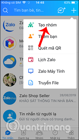 Tạo nhóm Zalo