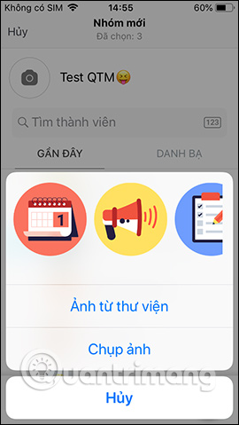 Chọn ảnh trong thư viện